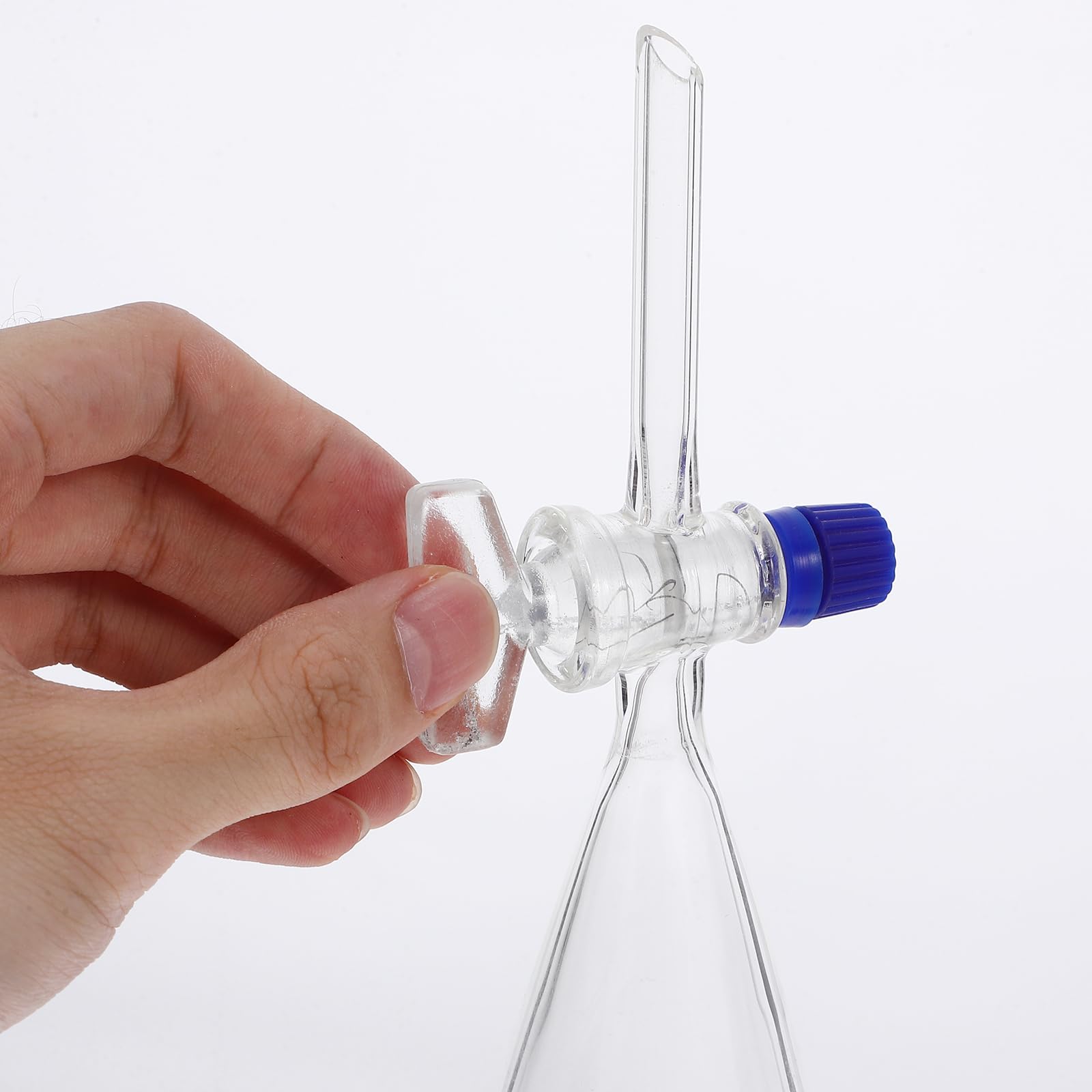 iplusmile Ampoule À Décanter, Séparateur en Verre Borosilicaté Verre En Forme de Poire Ampoule À Décanter Entonnoir pour Laboratoire de Chimie Accessoire Transparent, 125Ml