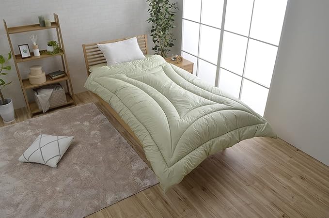 イケヒコ 敷布団 ダブルＬ 寝具 無地 ヒバエッセンス使用 『i森の眠り』 グリーン 約140×210 6603769