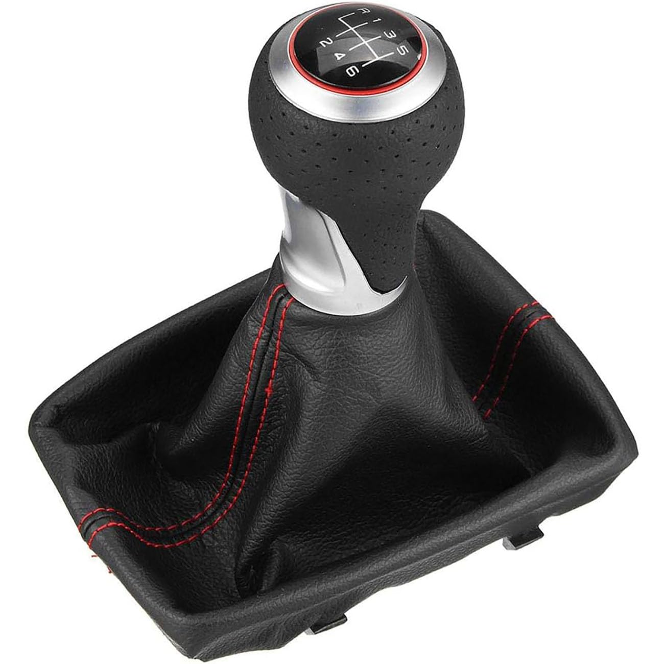 Tri-Aroute Pomello Del Cambio Manuale Per Auto Per Audi A4 S4 8K A5 8T Q5 8R S-Line 2007-2015 Copriscarpe Ghetta in Pelle PU 6 Velocità