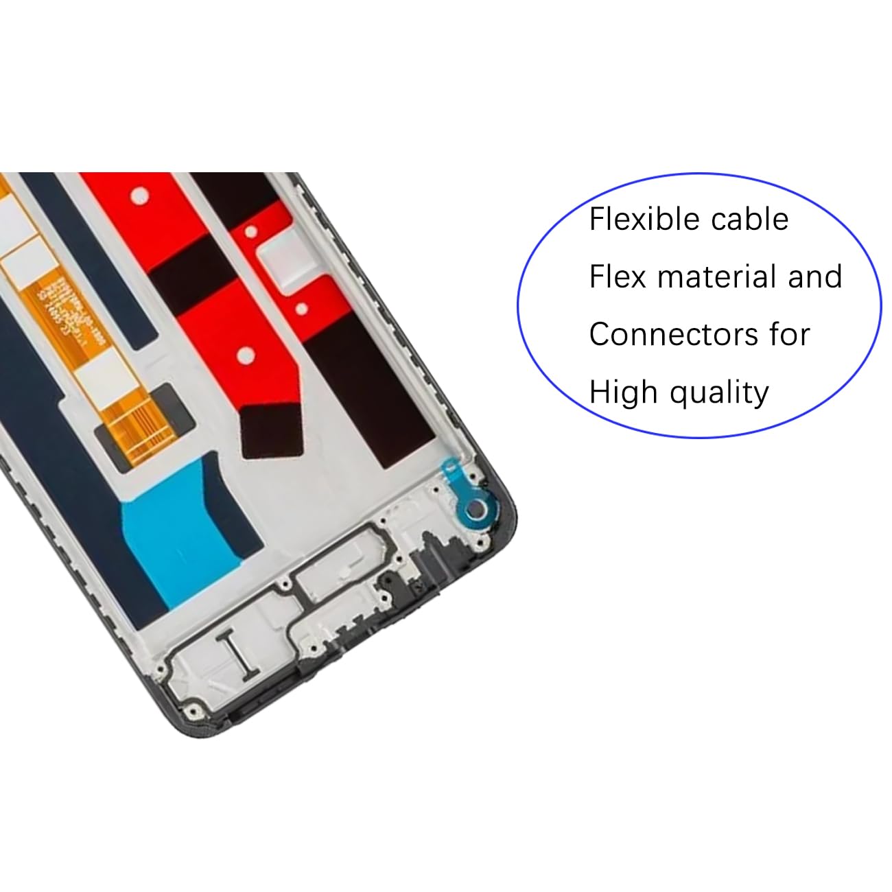 Schermo LCD per Oppo A80 5G CPH2639 Kit di Ricambio Display Schermo Assembly di Riparazione (Nero con Telaio)