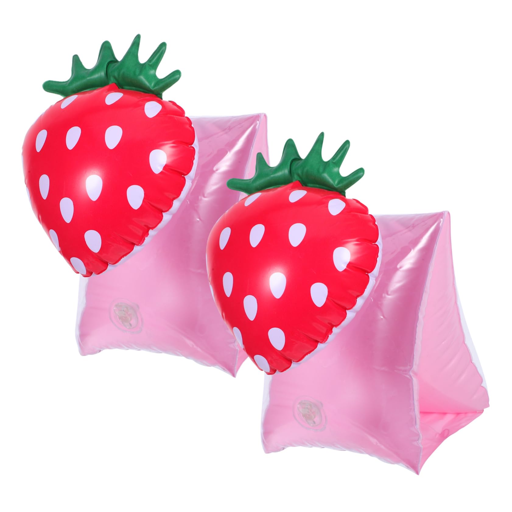 Toddmomy 1 Pair Inflatable Swimming Arm Bands with Strawberry Design Pool Float Ring for Material for Summer Water Fun