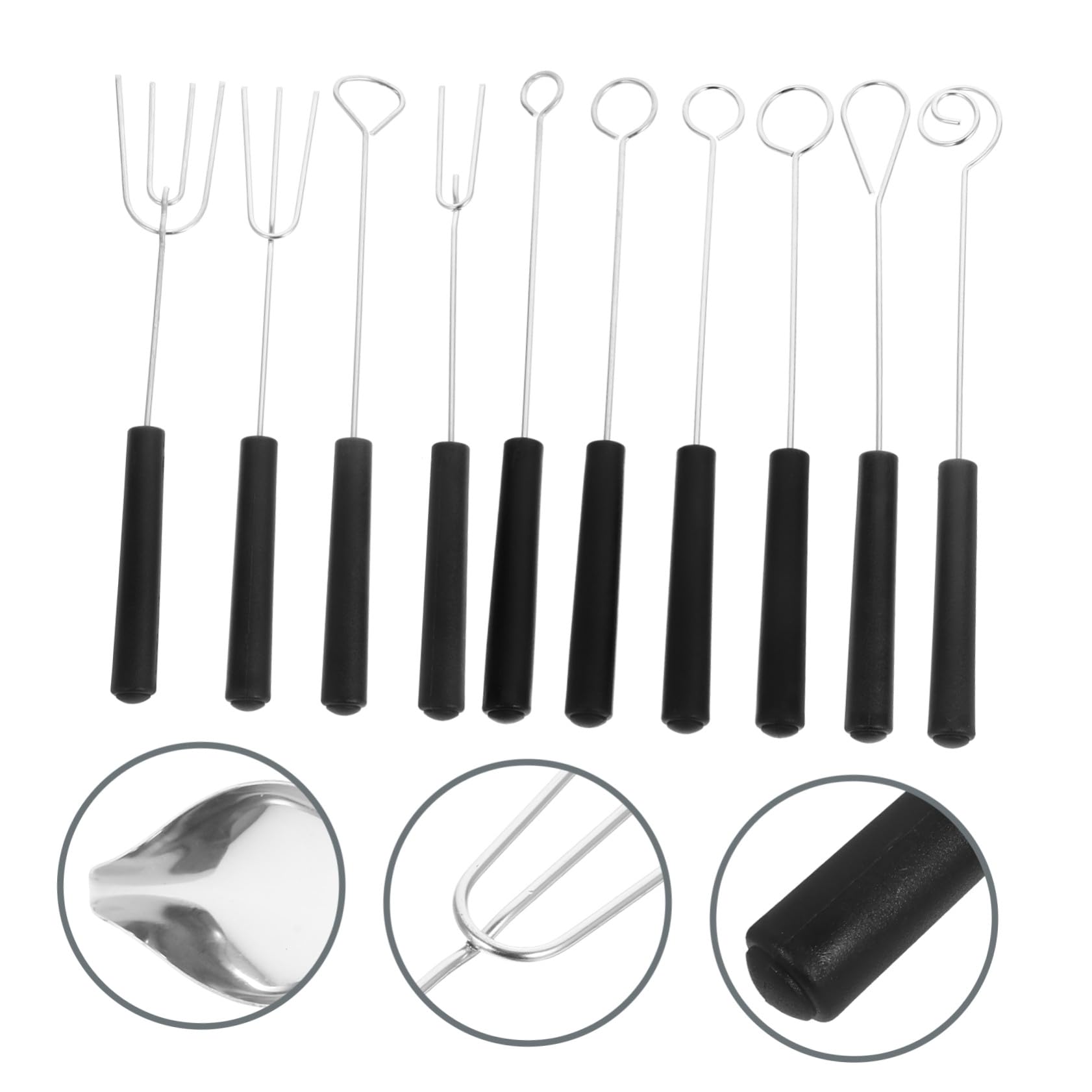 Utensilios de Acero Inoxidable para Decoración Cucharas y Tenedores para Bañar Chocolate y Herramientas Versátiles para Repostería y Cocina