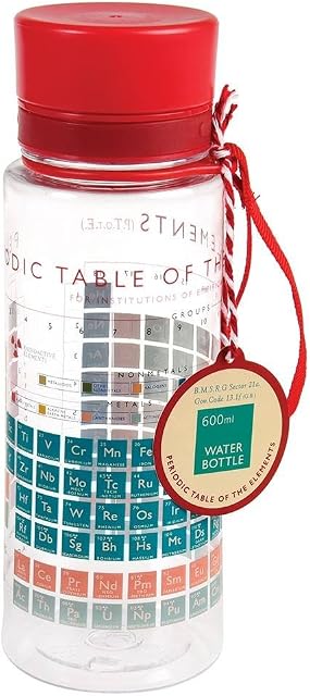 Rex London Periodic Table BPA Free Plastic Water Bottle 600ml