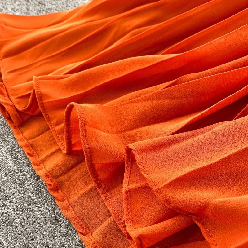 Robe Fourreau Sans Manches Halogen Taille 4 Orange Corail - Soie Mélangée - Ceinture Amovible
