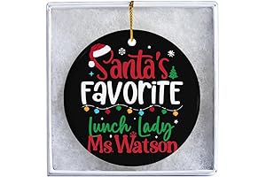 Lunch Lady Gift Personalized Santas Favorite Lunch Lady Christmas Ornaments