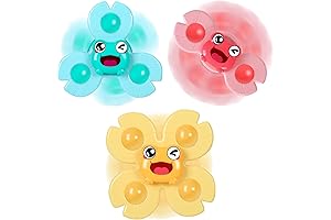 3PCS Suction Cup Spinning Toys for Baby,Spinning Tops Toddler Toys Age 1-2