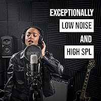 Vista 6 de RØDE NT1 Signature Series Micrófono condensador de gran diafragma con soporte de choque, filtro pop y cable XLR para producción de música, grabación