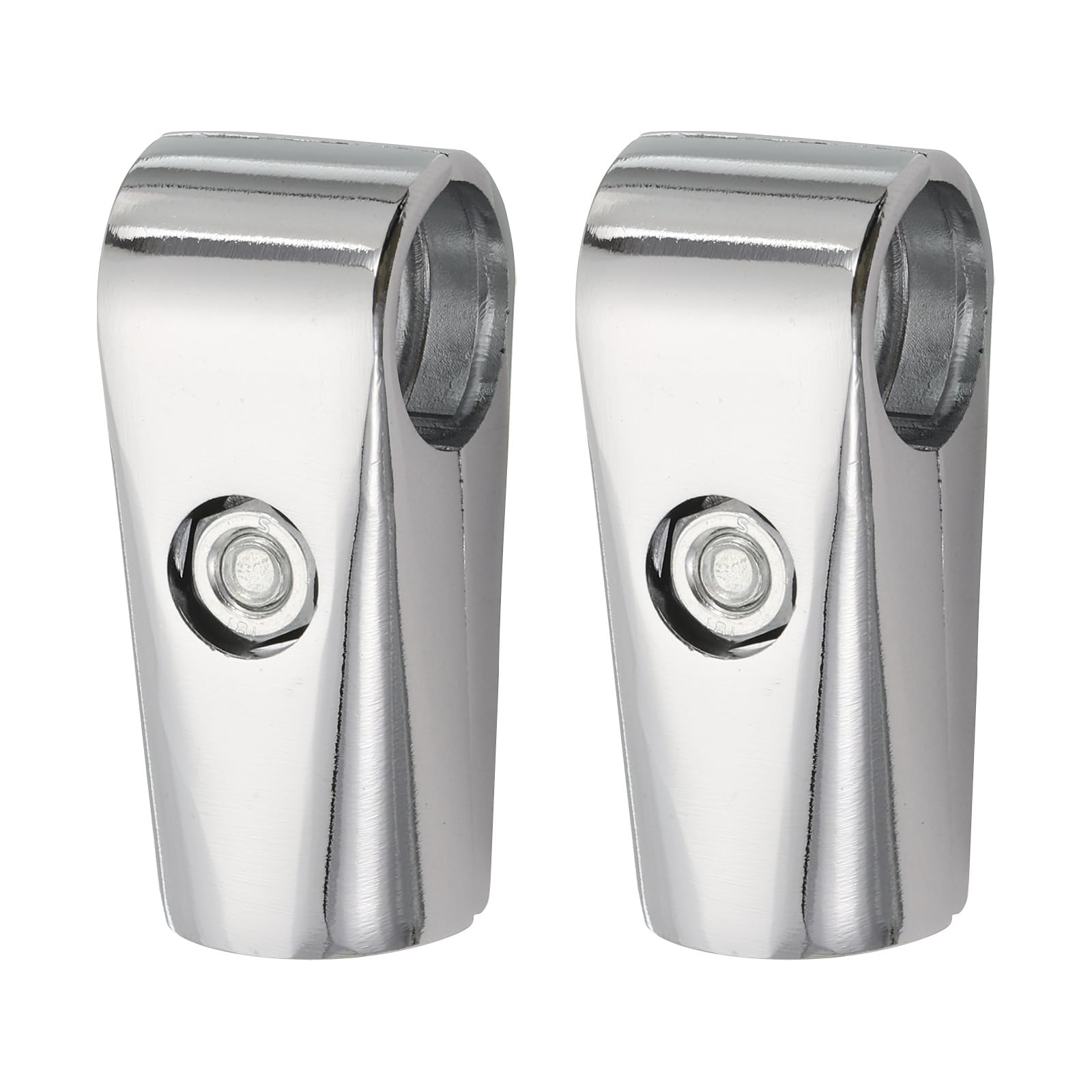 sourcing map Display Rack Clamp 2pcs 3/4 Inch 19mm Shelf Display Rack Clamp Two-way Aluminum Alloy Pipe Fittings Drying Rack Connection Fastening Joint