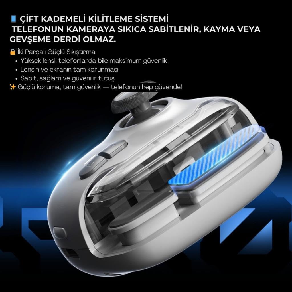 Coofbe Profesyonel 400Mah Type-C Girişli Mobil Oyun Kolu Telefon Joystick Telefon Ateş Tetik Gamepad Joystick