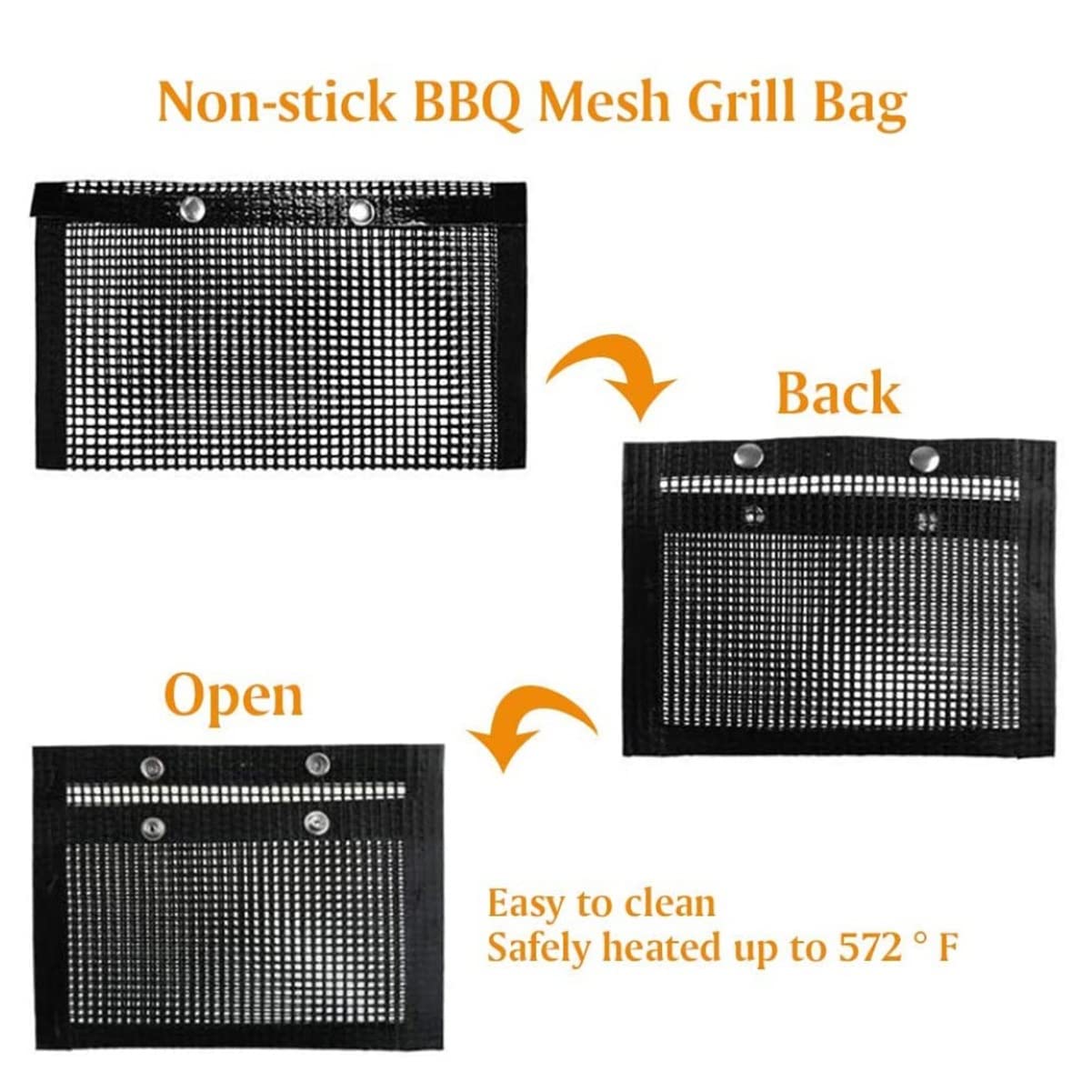 Mountain Grillers | Set da 2 Sacchetti per Barbecue Riutilizzabili – Usabili su Carbone, Gas, Griglie Elettriche e Affumicatori - Resistenti al Calore e Antiaderenti - Dimensioni 30 x 20 cm