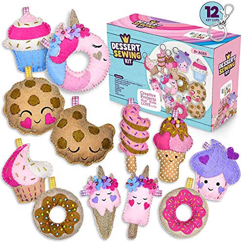 12-Pre-Cut-Mini-Treats-Dessert-Fun-Kids-Sewing-Kit-for-Kids-Ages-8-12-Children-Beginners-Sewing-kit-kid-crafts-Make-Your-Own-Felt-Pillow-Plush-Craft-Kit-Girls-and-Boys-Art-Craft-Kits-Learn-to-Sew-Kit 12-Pre-Cut-Mini-Treats-Dessert-Fun-Kids-Sewing-Kit-for-Kids-Ages-8-12-Children-Beginners-Sewing-kit-kid-crafts-Make-Your-Own-Felt-Pillow-Plush-Craft-Kit-Girls-and-Boys-Art-Craft-Kits-Learn-to-Sew-Kit