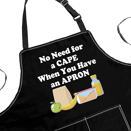 Miniatura 3 de POFULL Regalo para mujer con el almuerzo escolar sin necesidad de una capa cuando puedes tener un delantal de cocina de regalo