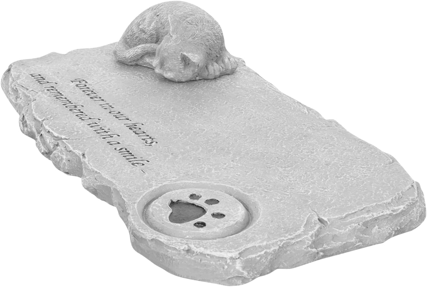 POPETPOP Garden Cat Memorial Tombstone Adorable Kitten Decor for Outdoor Spaces for Pet Loss Remembrance and Garden Decoration