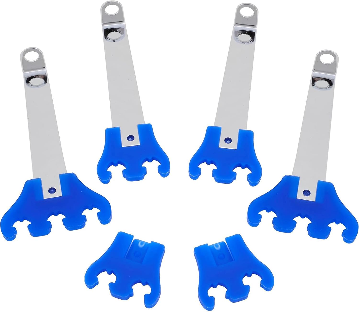Speedway Motors Deluxe Blue Spark Plug Wire Looms Set, Universal Engine Wire Separators Keep Plug Wires Organized & Away from Heat, Includes 2 & 4 Hole Looms with Mounting Brackets