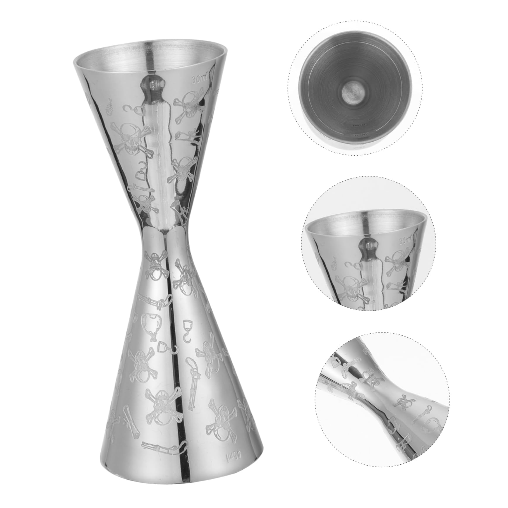 1pieza Copa Medidora De Cóctel De Acero Inoxidable Jigger Doble Para Bebidas Herramienta De Bar Profesional Para Restaurantes y Servicio De Cócteles