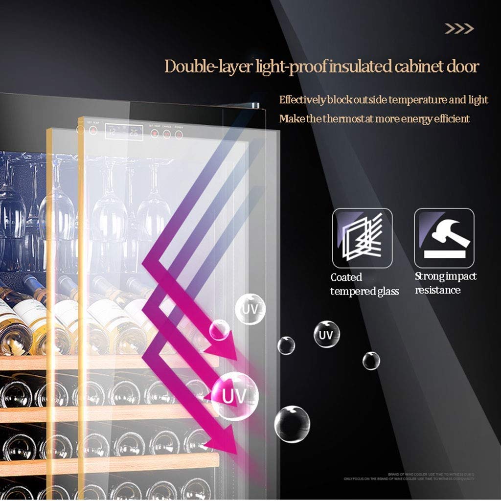 Ljlzxpbus 188l Wine Cellar Refrigerator, 5-22 °C Red/White Wine Cooler/Chiller, Touch Control/LED Digital Temperature Display/Quiet Operation Fridge on Fridge.com - View 2