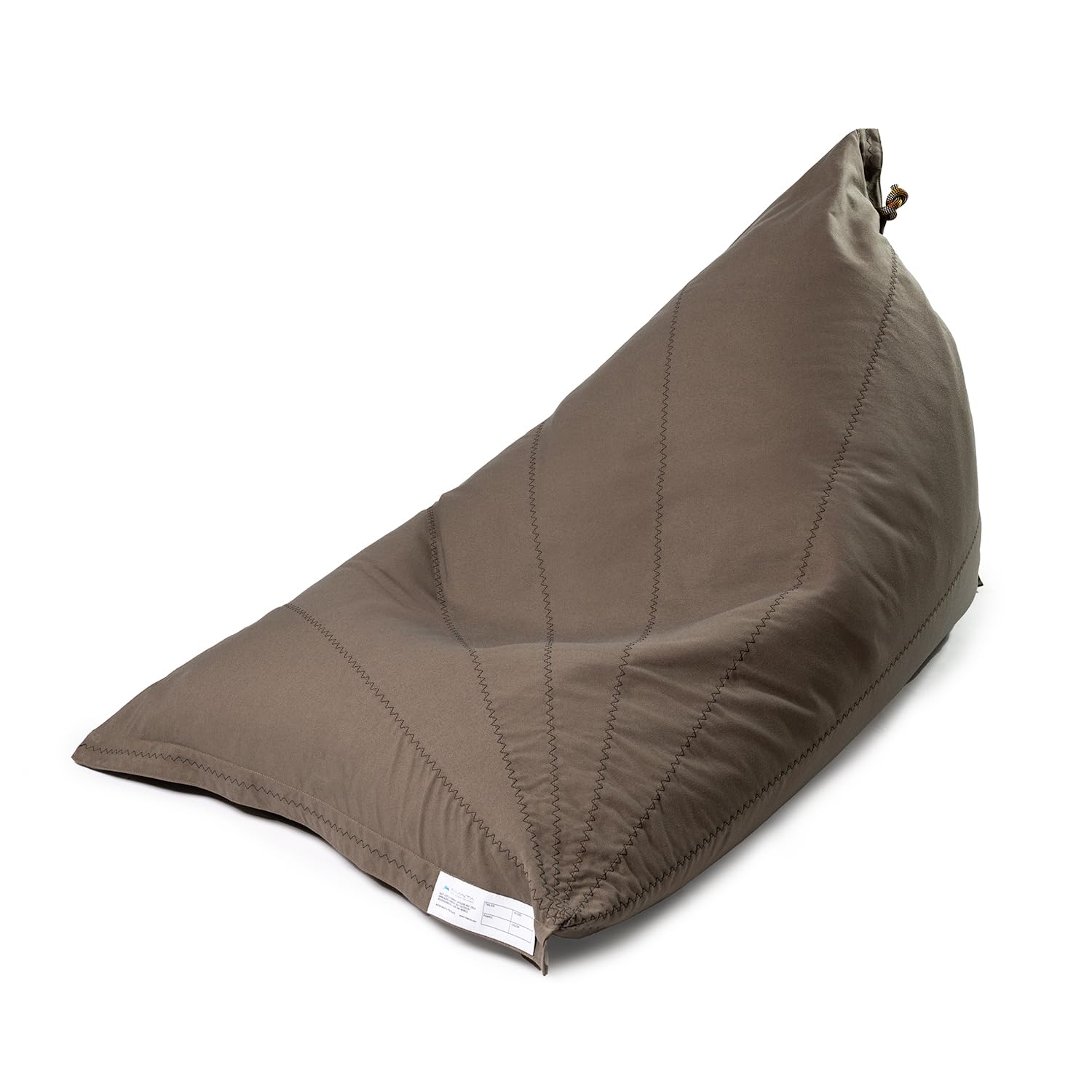 Randa Sitzsack Outdoor und Indoor - XL 100 x 100 x 160 cm - Taupe - für Garten, Terrasse, Balkon und Wohnzimmer