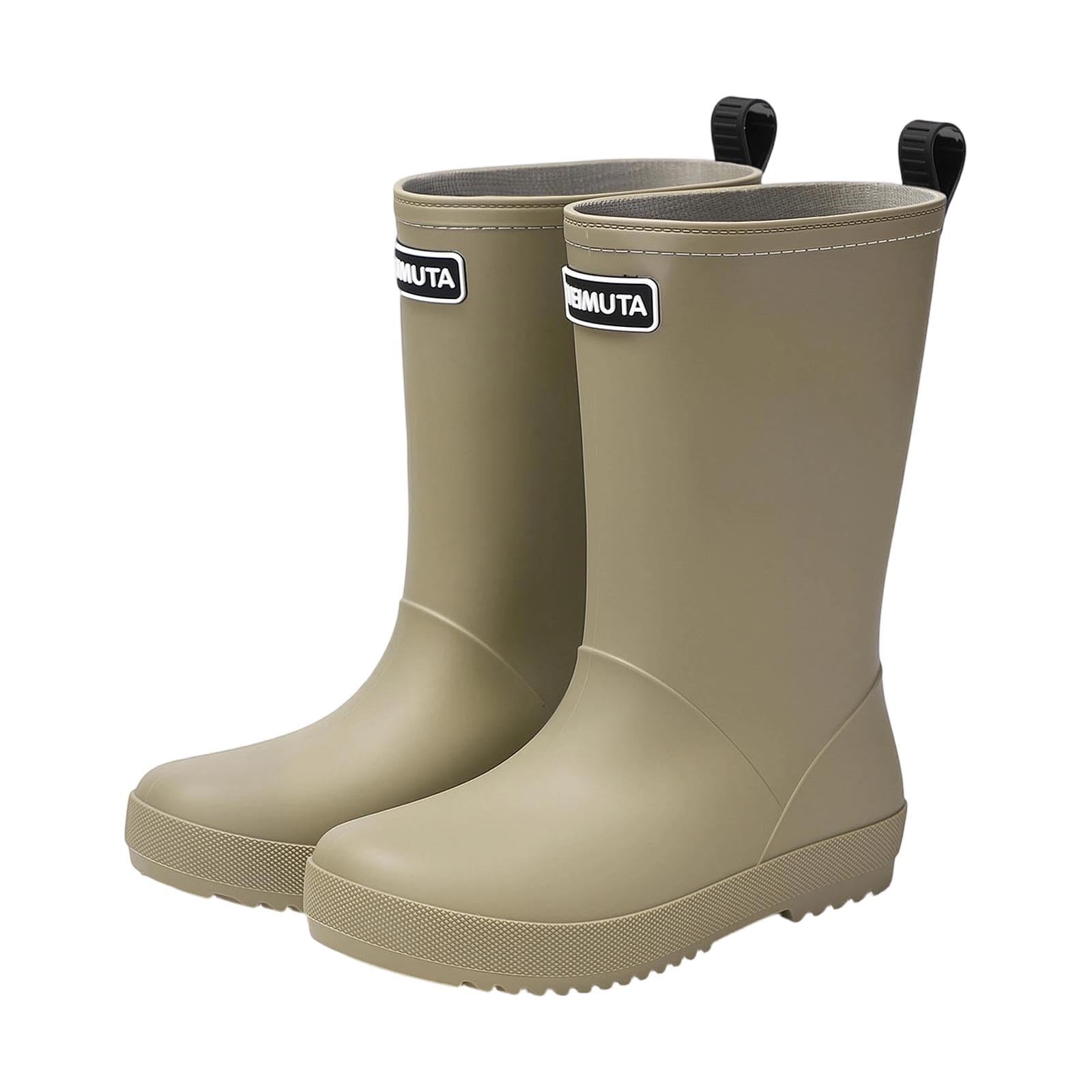 Generisch Botas de lluvia para mujer, caña media, ligeras, antideslizantes, de goma | Botas de goma ligeras, antideslizantes, impermeables, ideales para senderismo, camping y actividades al aire libre