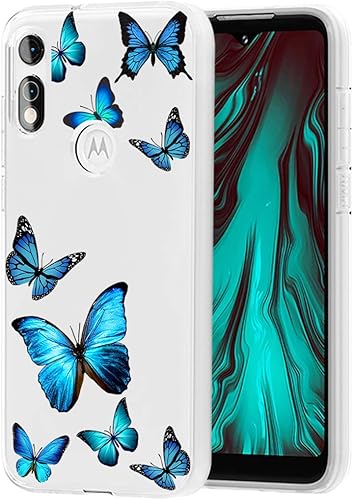 Funda de teléfono para Moto E 2020, Motorola E 2020 para niñas y mujeres, transparente, delgada, a prueba de golpes, suave y flexible, funda