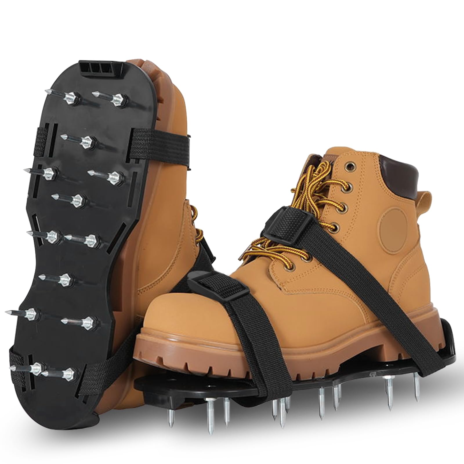 Scarpe Arieggiatore Prato, 42mm Arieggiatore Scarpe con Cinghie Regolabili, Arieggiatore Scarpe Regolabili, Scarpe per Arieggiare Il Prato Nero, per la Ventilazione del Prato