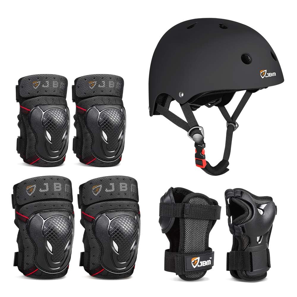 ben 10 bike helmet knee elbow pads JBM Adult & Kid Skating Protective Gear Set Sktaeboard and with Wrist Guards for Inline Roller Skating, Scooter, Skateboarding : Sports & Outdoors AFX FX-17 (American) Flag 1265006 1 kids knee and Helmet Color:White