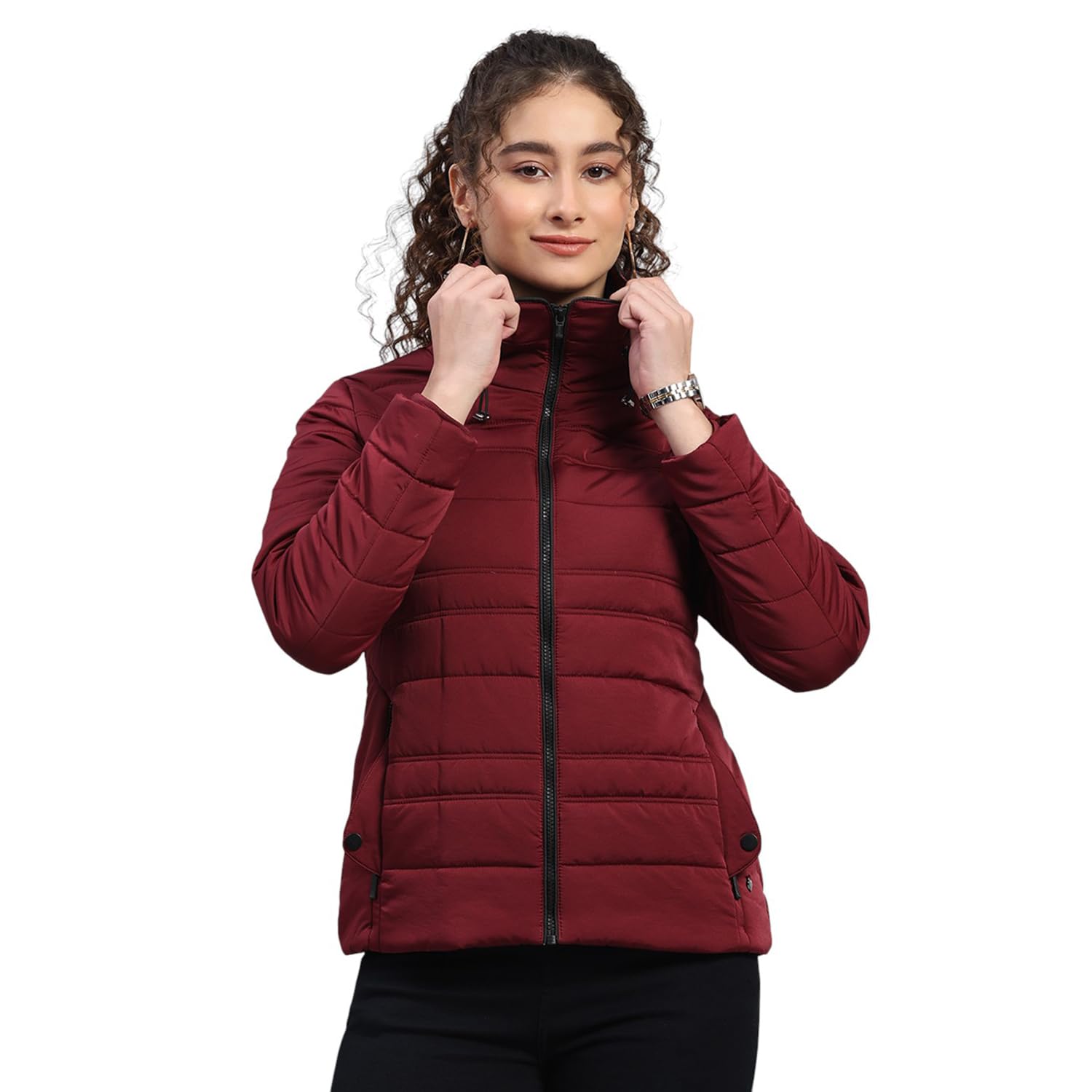 monte carlo Womens Regular Fit Solid Pattern Zipper Closure Full Sleeve Winter Jacket | Women Winter Jacket | Stylish Zipper Jacket | Casual Winter Wear For Women's(Pack of 1)-picture-24