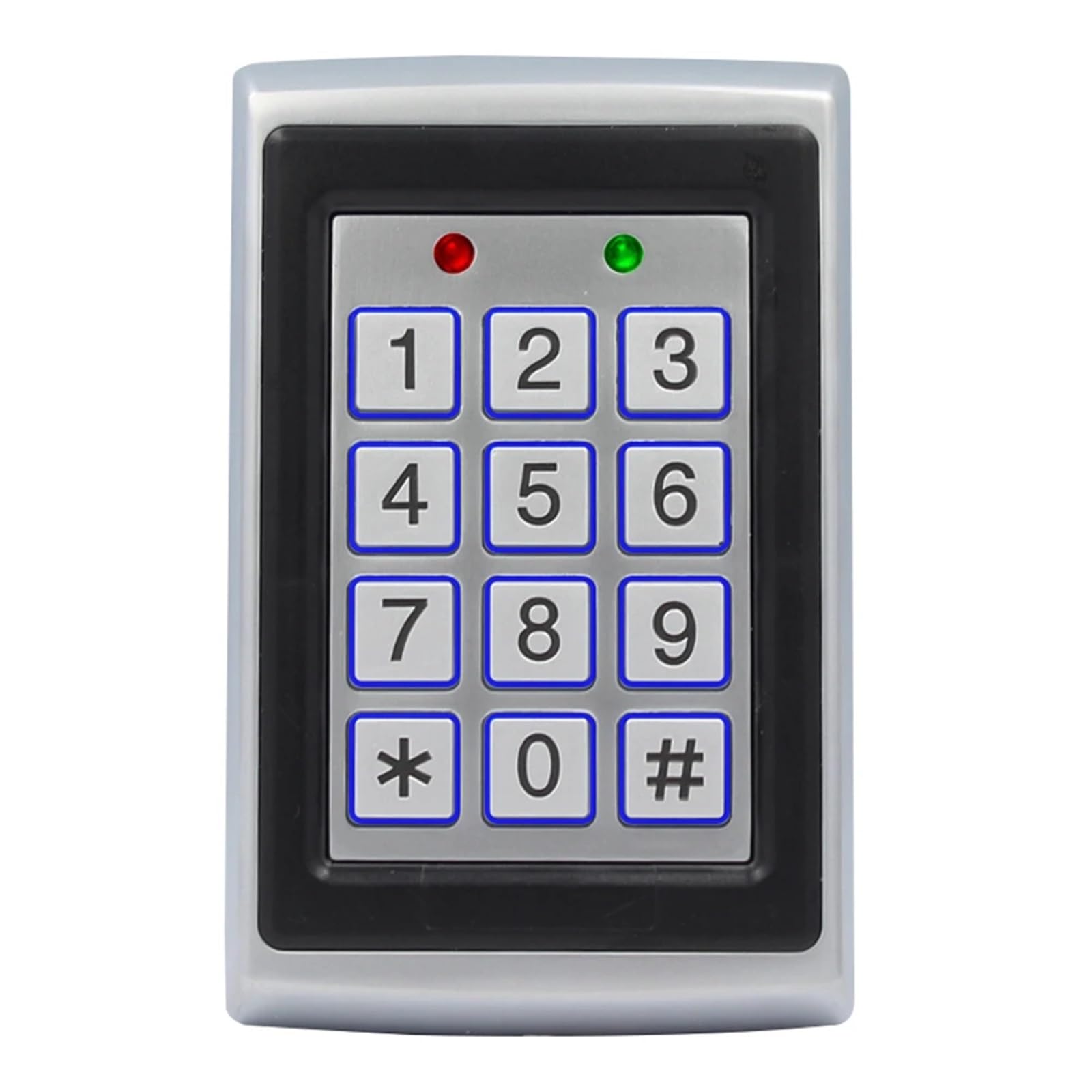Zutrittskontrolle, 125 Khz RFID Metall Zugangskontrolle Tastatur Wasserdicht Regenschutz Türöffner Elektronisches Schloss System Schloss Tastatur WG26 Ausgang(K7612N)