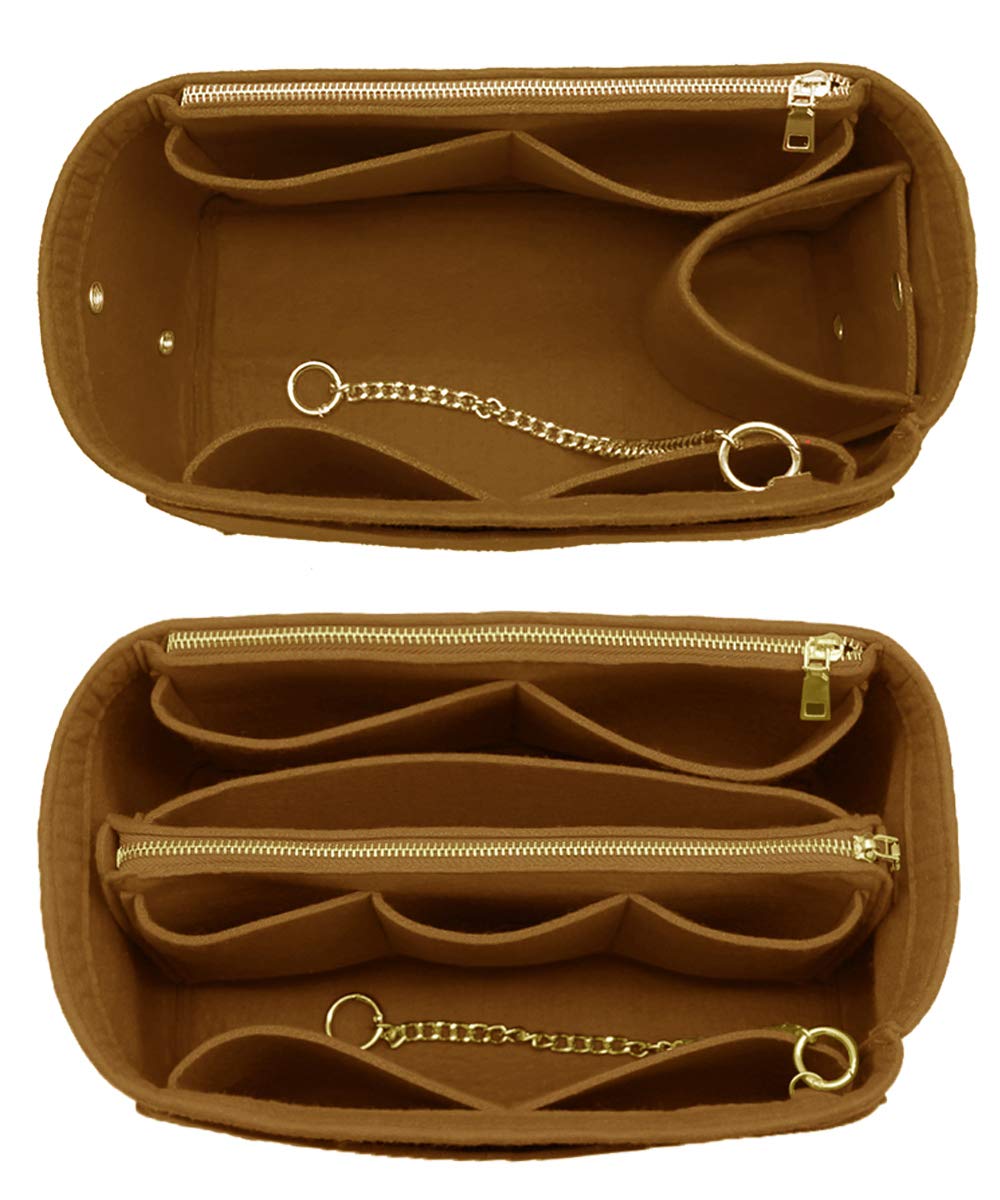 3 in 1 Felt Purse Organizer Insert Bag in Bag with a Bottle Holder Shaper