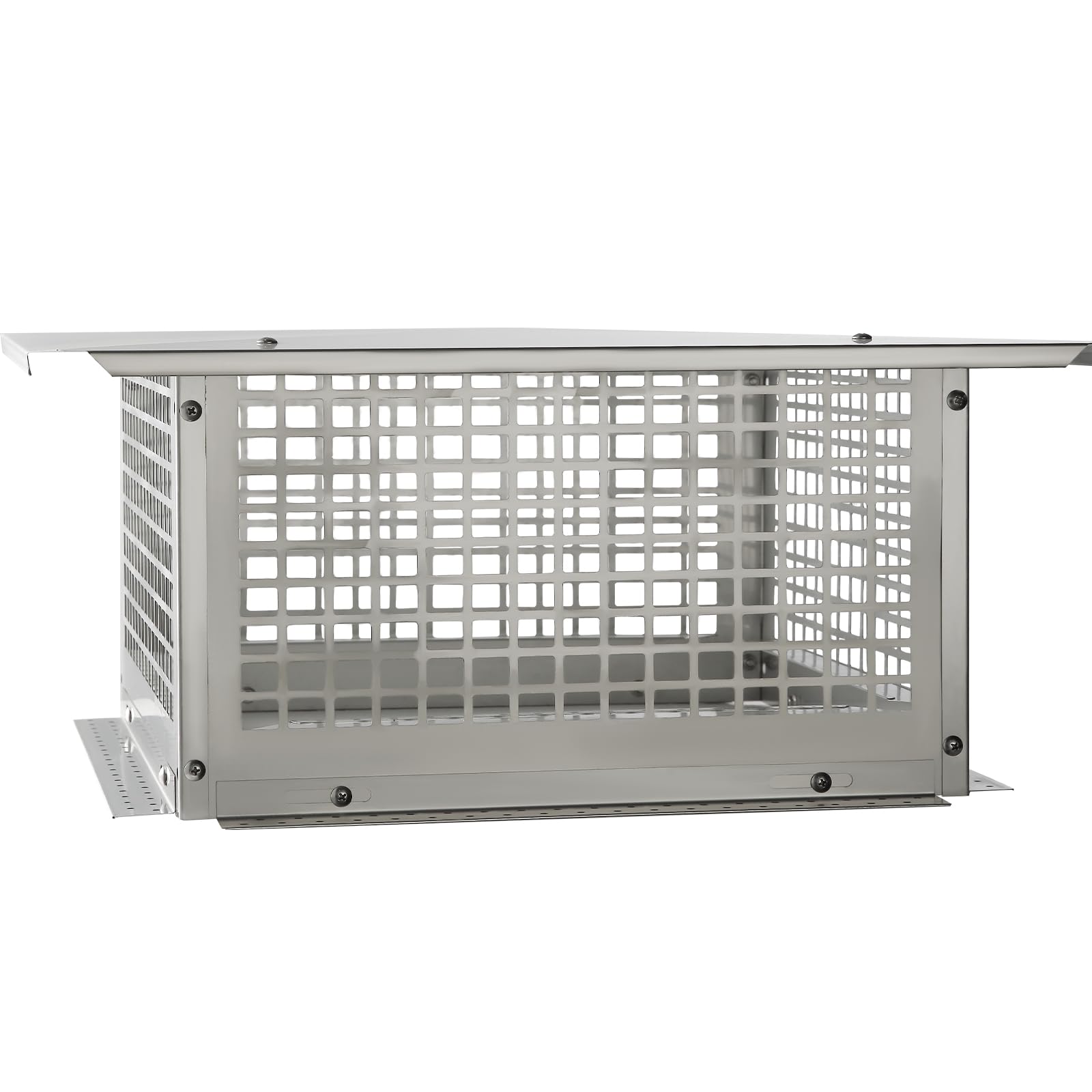 VEVOR Chapeau de Cheminée 432x432 mm Chapeau de Conduit Cheminée Base Carrée Acier Inoxydable 304 Couvercle Bouchon Protection Anti-Oiseaux Pare-Vent avec Accessoires pour Différents Types Cheminées