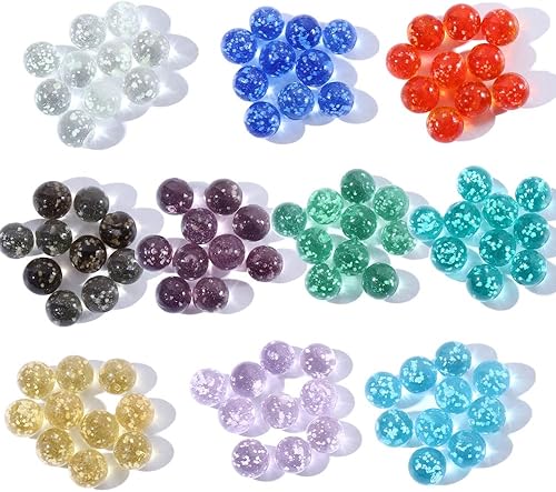 Miniatura 4 de CHDHALTD 10 canicas de vidrio para juegos de canicas, canicas de vidrio de 0.472 in que brillan en la oscuridad, colores mezclados, canicas de
