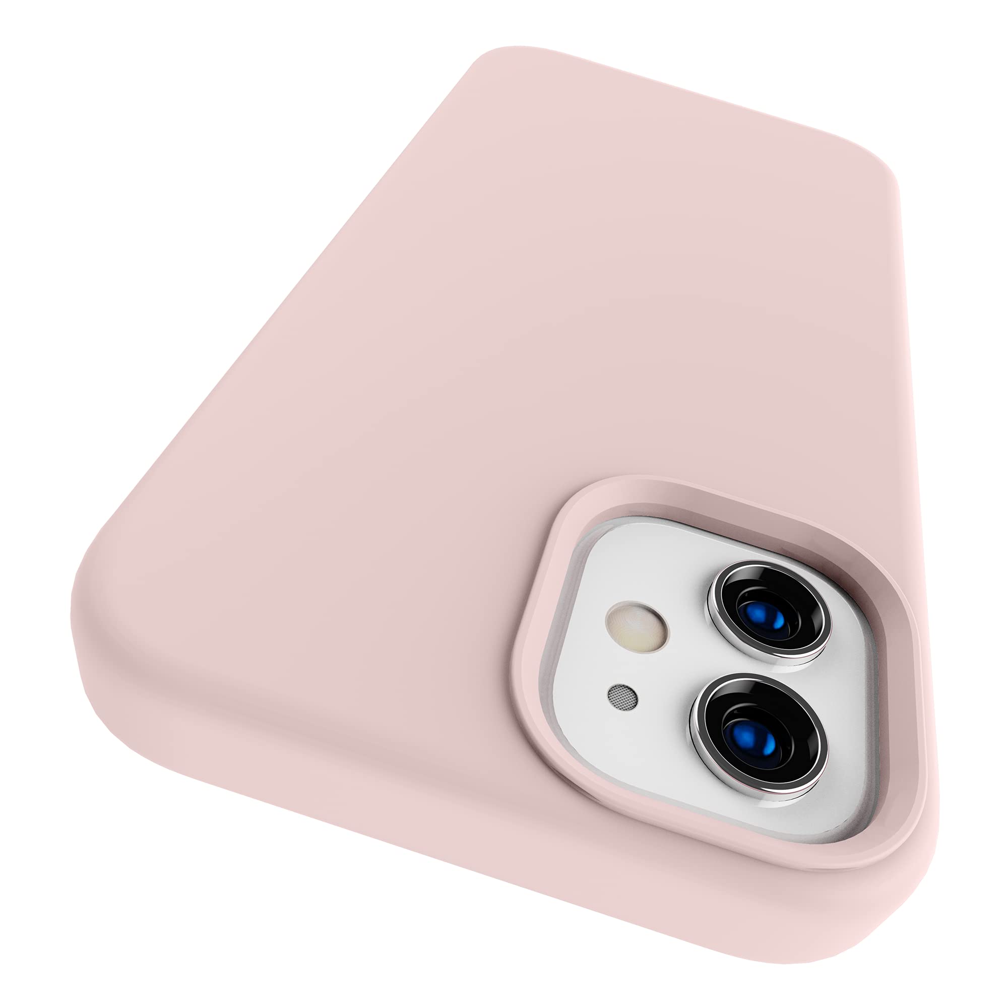 SURPHYSilicone Case Compatible with iPhone 12 Pro Case and iPhone 12 Case 6.1 inch 2020, Liquid Silicone Phone Case (with Microfiber Lining) Designed for iPhone 12 & 12 Pro (Pink)