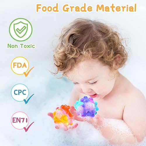 Miniatura 3 de Juguetes para la ansiedad con forma de bola, 9 unidades, recuerdos de fiesta, cestas de Pascua, bolas para apretar, juguetes 3D, bolas blandas,