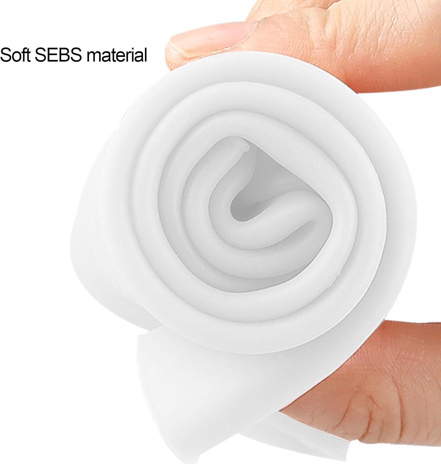 Hydrating Arm Elbow Sleeve, SEBS Moisturizing Arm Sleeves with Thumb Hole Washable Elastic at Home or Beauty Needs Suitable for Men and Wome (White)