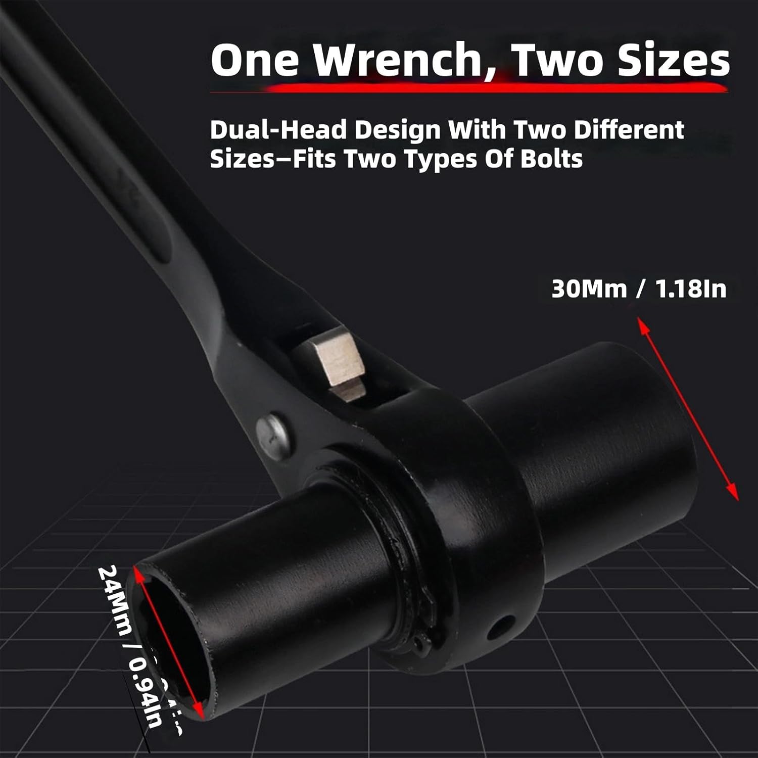 High Ratcheting Socket Wrench Extended Head Easy Use Confined Areas Effort Saving Design Professional Tool