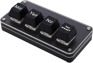 Zunate Programmable Wired 4 Key Keypad with Microphone (Transparent)