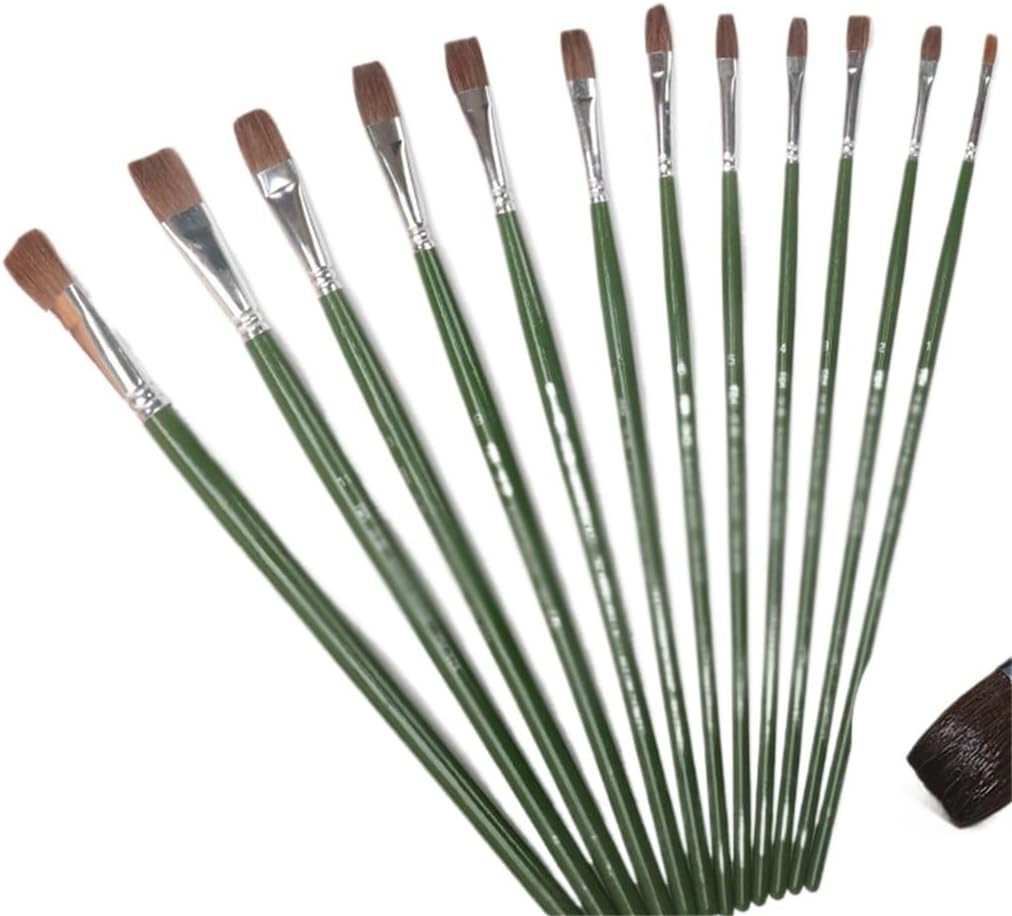 Water Chalk Brush Set Oil Acrylic Line Flat Pen Nylon Duck Tongue for Art Students