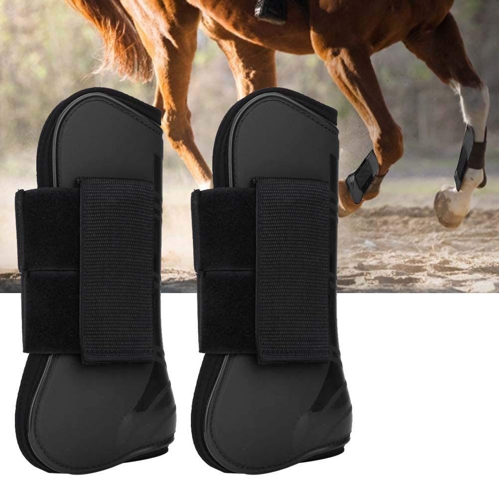 Bottes de protection pour cheval anti-chocs en cuir synthétique