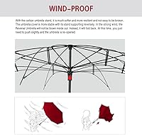 Vista 41 de SIEPASA Paraguas invertido invertido de 49/56 pulgadas, doble toldo extra grande, ventilado, resistente al viento, impermeable, paraguas de golf