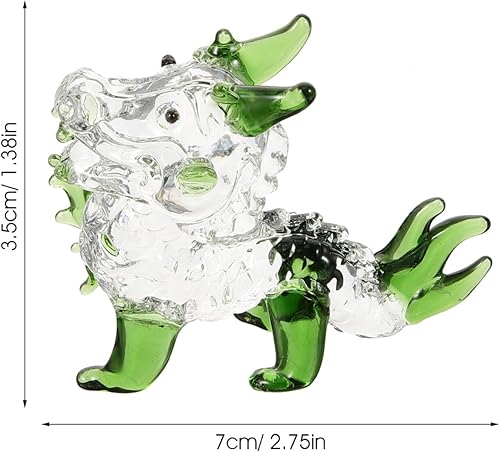 Miniatura 6 de HOLIDYOYO Figura de dragón de cristal, Feng Shui, dragón del zodiaco, coleccionables, arte de cristal, adorno de animal para decoración de oficina,