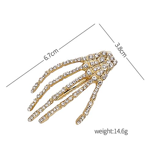 Miniatura 2 de 4 pasadores de pelo de manos de esqueleto de Halloween, pinzas para el cabello de Halloween para mujeres y niñas, horquilla para el pelo de mano con
