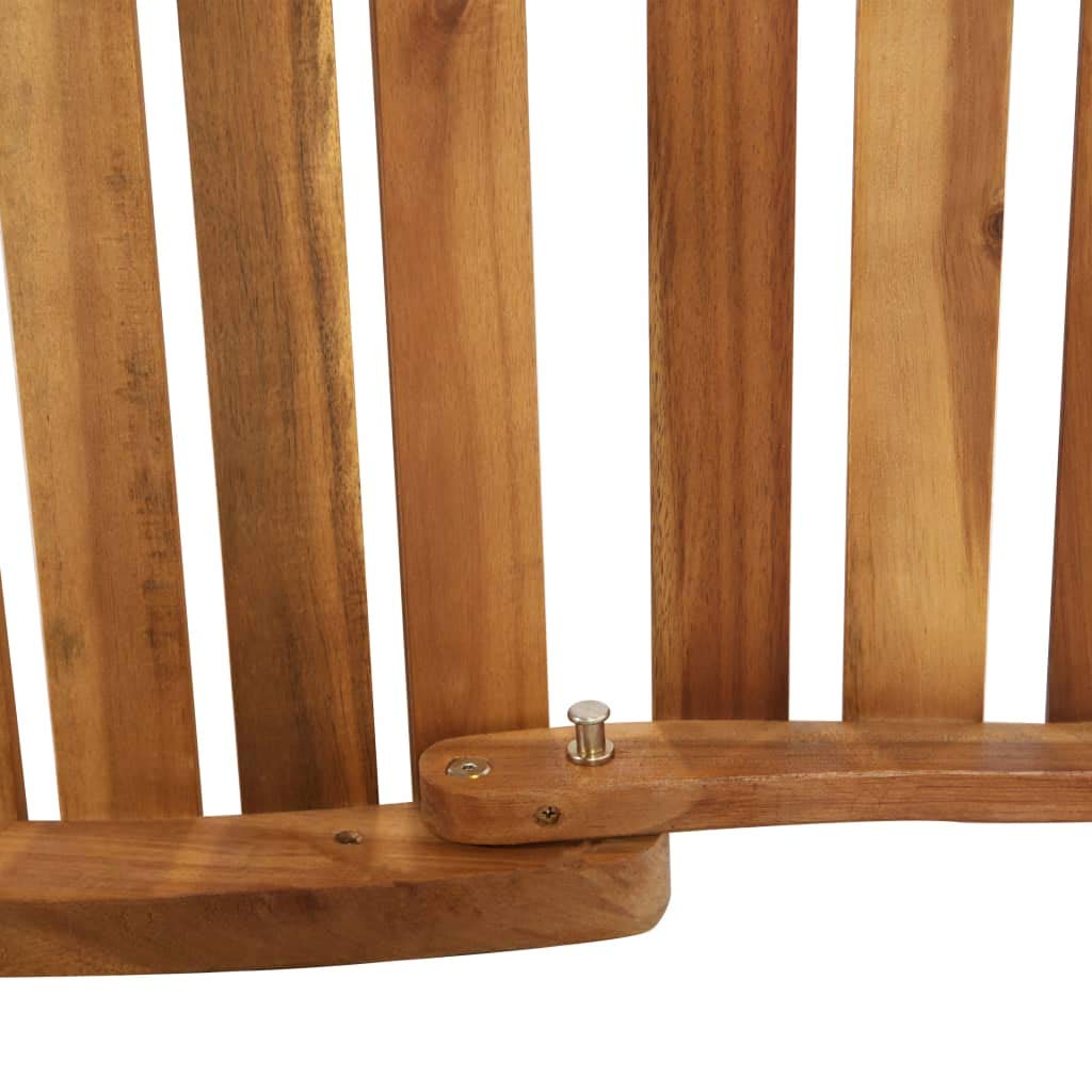 Tidyard Lettino Prendisole Pieghevole in Legno Massello d'Acacia con Cuscini Crema,Sdraio da Giardino Pieghevole in legno,Lettino da Giardino Pieghevole,Lettino da Sole Pieghevole 184x55x64 cm
