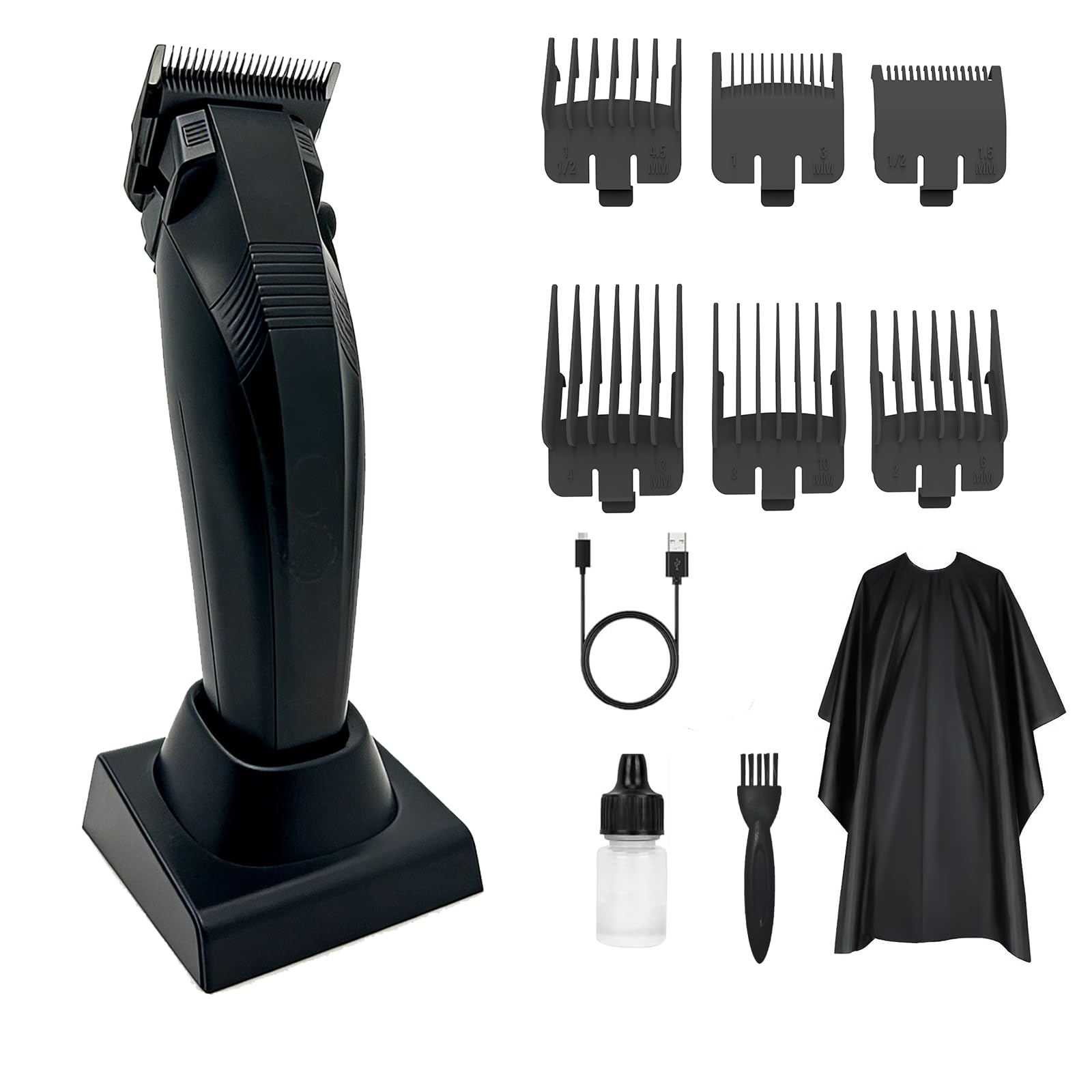 Professional Hair Clipper for Men - High-Speed Motor & Long-Lasting Battery, Cordless Rechargeable Hair Trimmer Kit with LED Battery Display, Low Noise & Metal Body - Gifts for Men