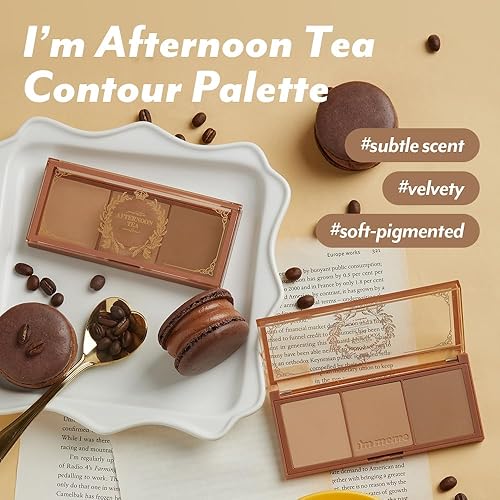 Miniatura 3 de I'm Meme Paleta  Contorno de té de la tarde  Choco congelado, paleta bronceadora para cara y mejillas, bronceador en polvo mate, maquillaje natural,