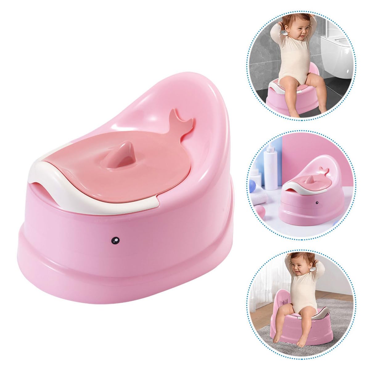 Supvox Toilettensitz für Mädchen Ergonomisch Stabil Kompakt Verstärkt Frei Kunststoff Vielseitiges Kleinkind Töpfchen für Babyurinal und Training
