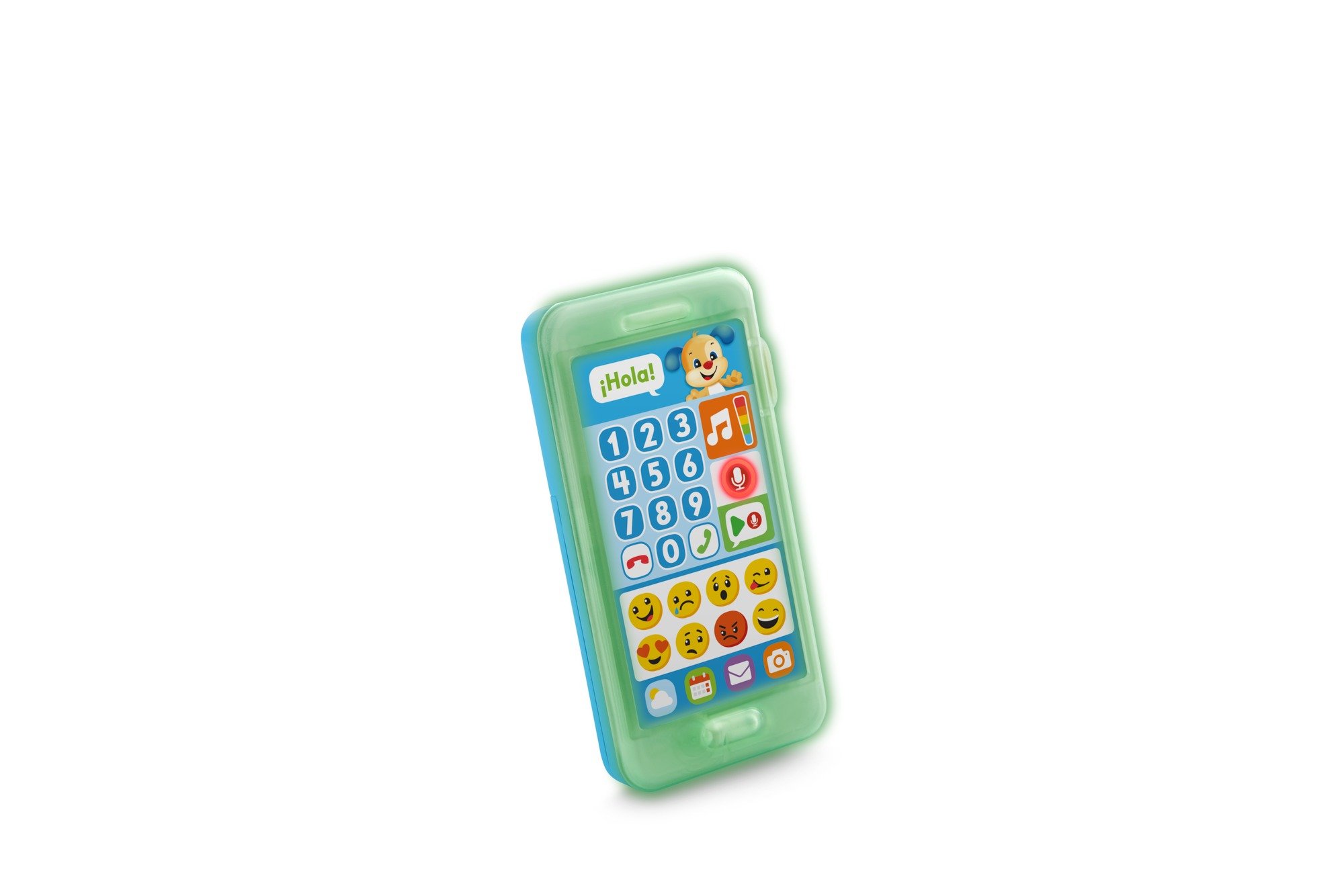 Fisher-Price Teléfono aprende con perrito, juguete bebé +1 año (Mattel FPR17)