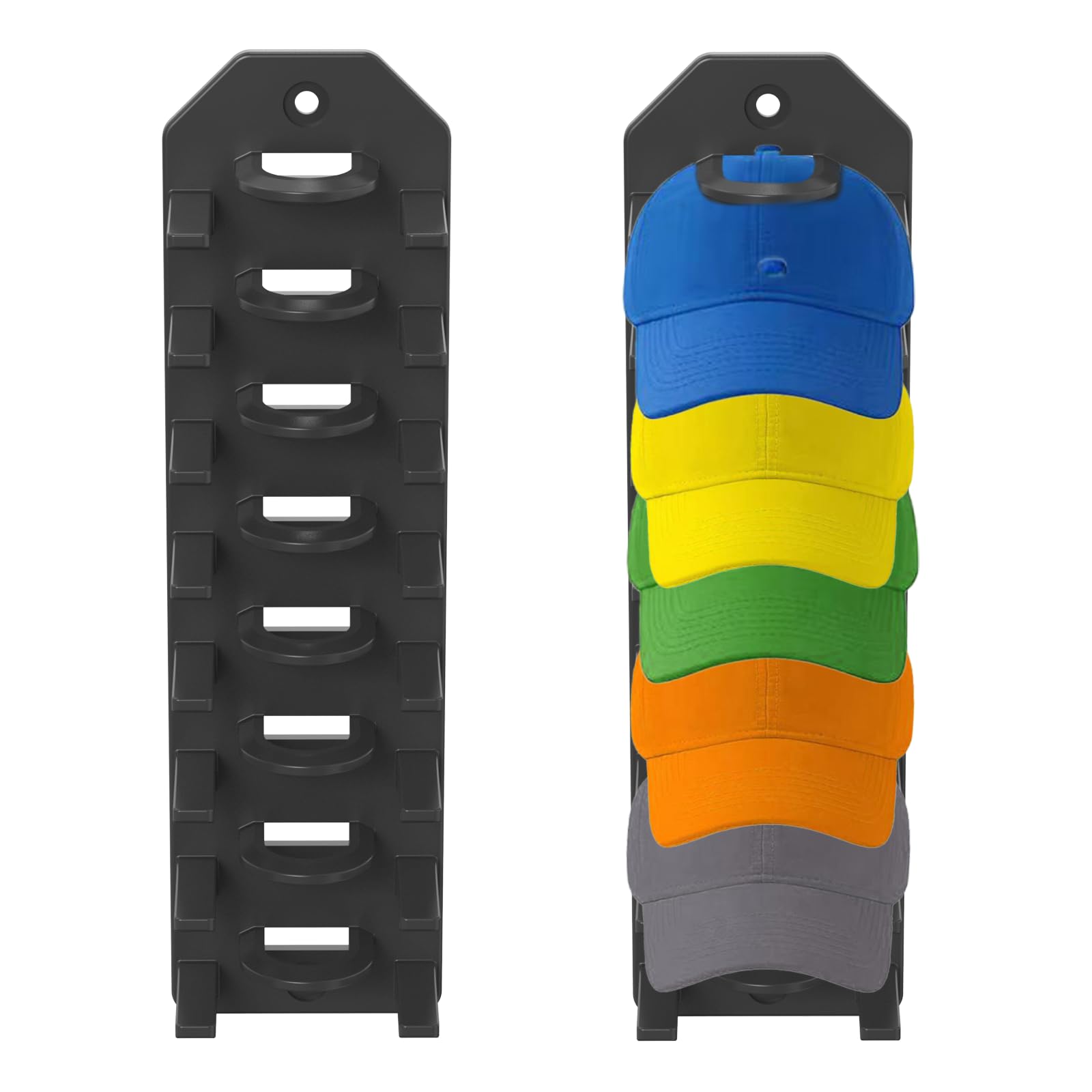 Porta Cappelli Baseball HNLMZ - Supporto Autoadesivo Per 8 Cappellini, Trasparente - Foto 4