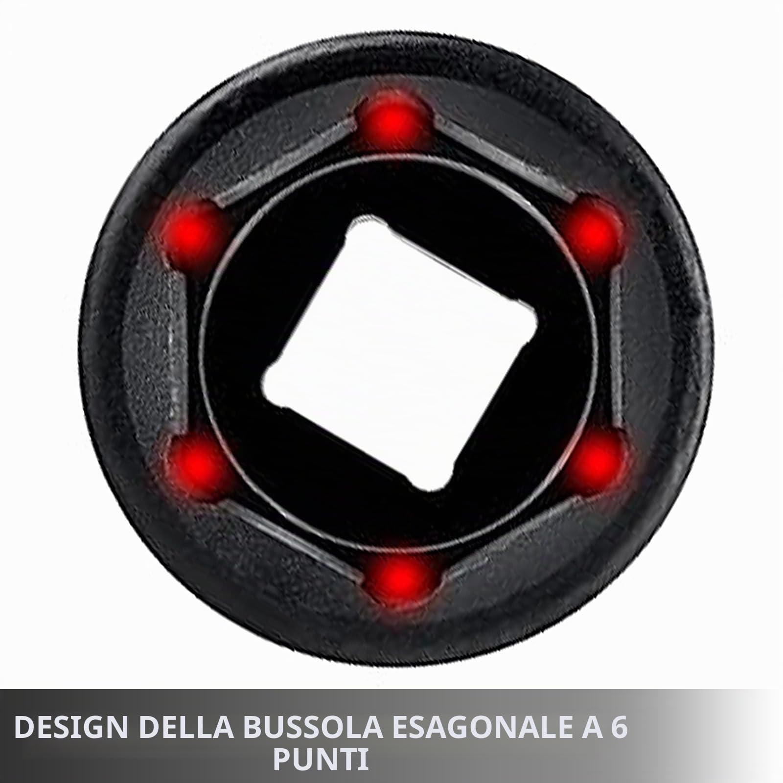 VEVOR Set di bussole a percussione 1/2 pollici Bussole a percussione da 43 pezzi, assortimento di bussole standard, Bussole a 6 punti metriche 9-30 mm (standard/profonda)