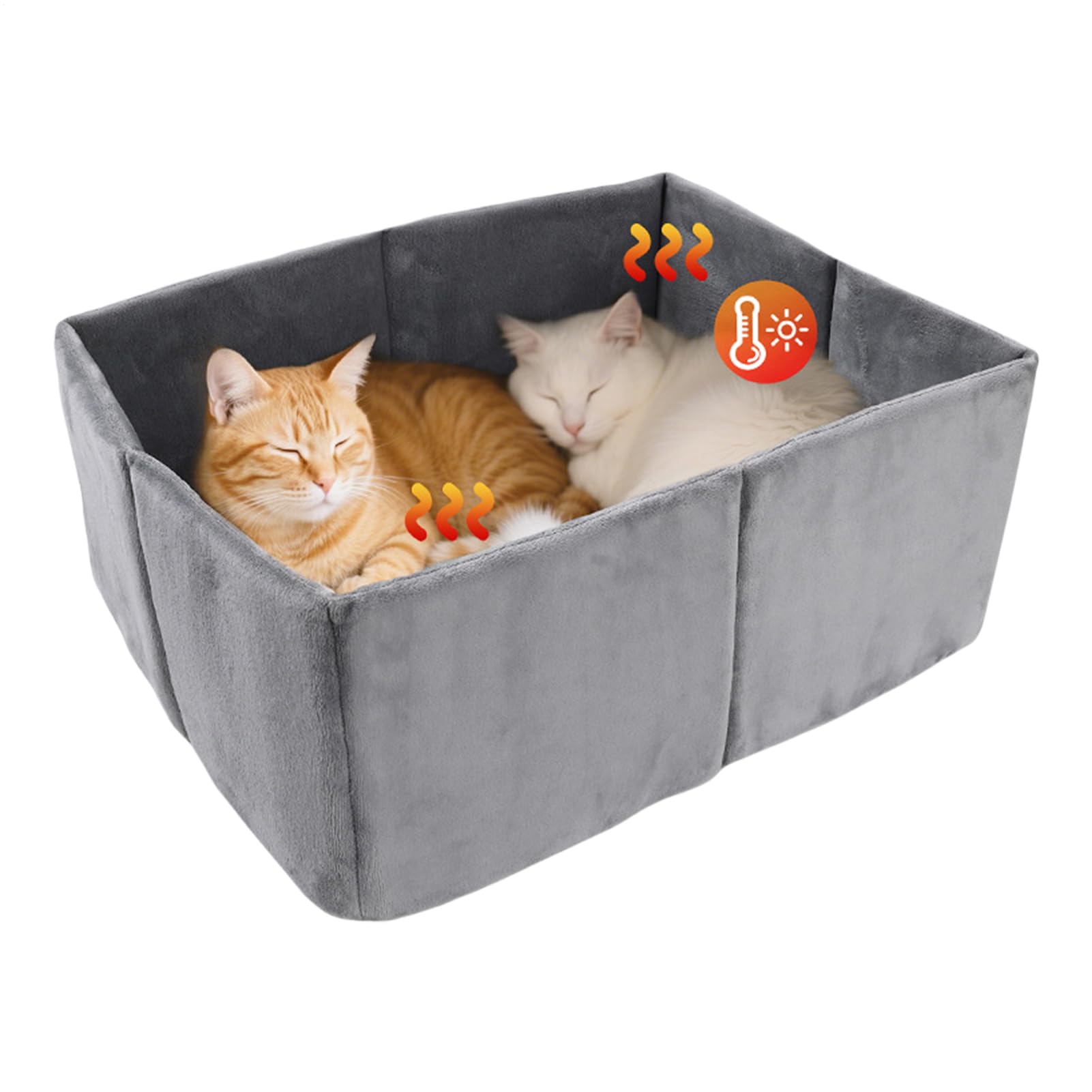 Lit doux pour chat avec base antidérapante contre le froid du sol