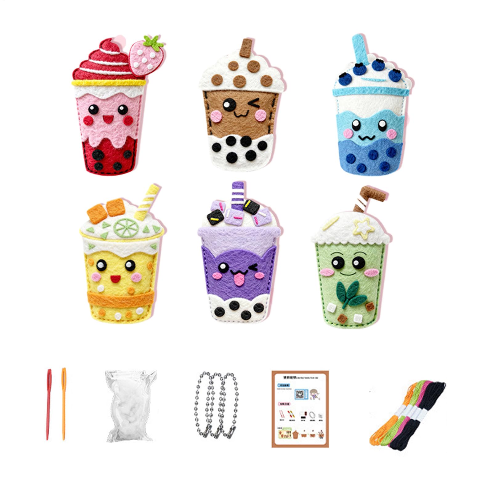 Kids Sewing Kit,Make Your Own Tea Milk Bags Hanger - Sewing Projects For Kids,Suitable For Art Projects,Homeschooling Activities and Game