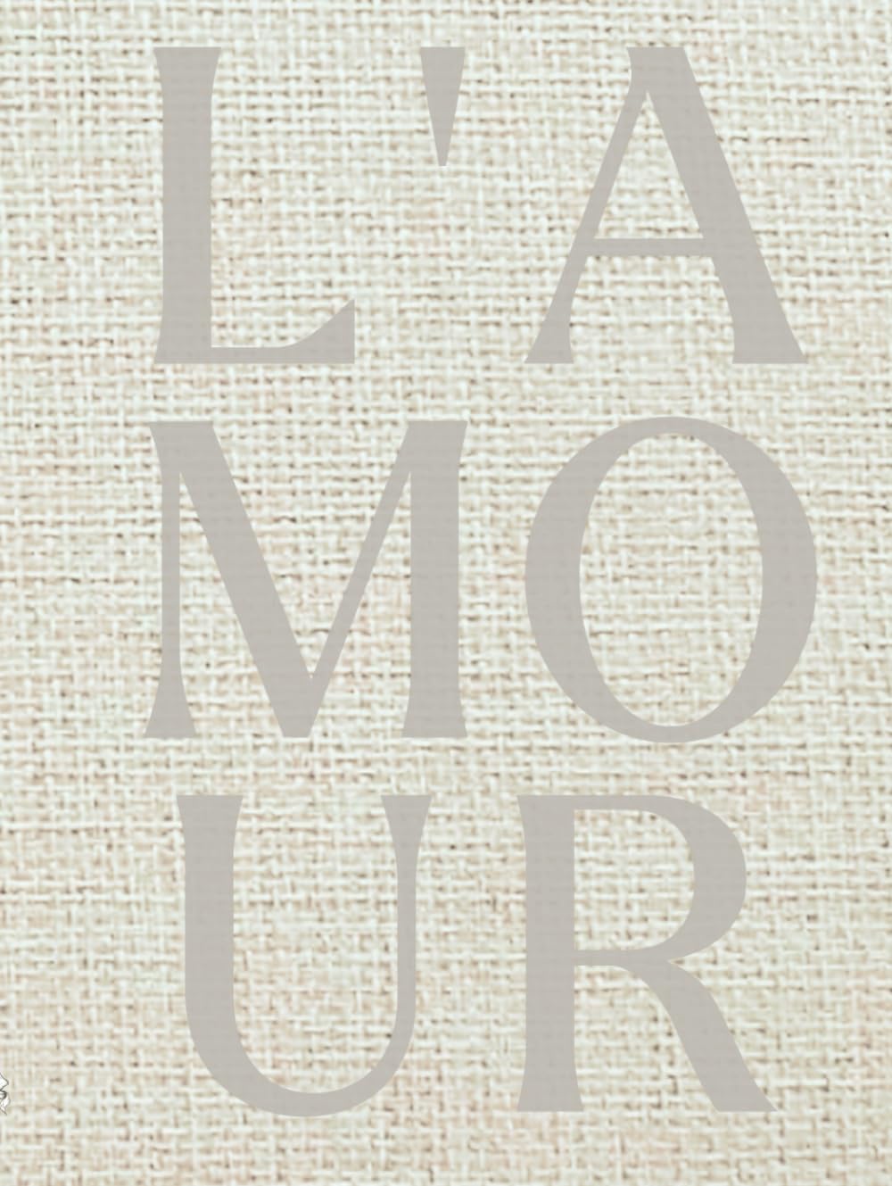 L'Amour Decorative Book: A French Style Coffee Table & Shelf Staging Accent (Neutral Linen Cover)
